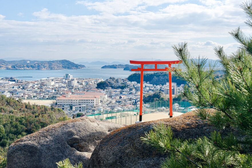 険しい山道を乗り越えた先に絶景！玉野の天空の鳥居